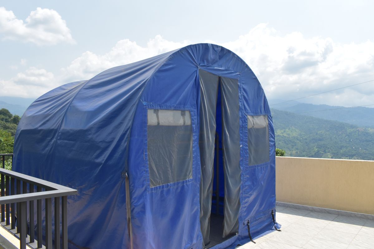Glamping en la terraza